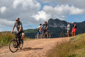 Group Cycling Through Pinar del Rio, Cuba