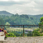 Woman Sitting with View of Las Terrazas Zip-line, Cuba