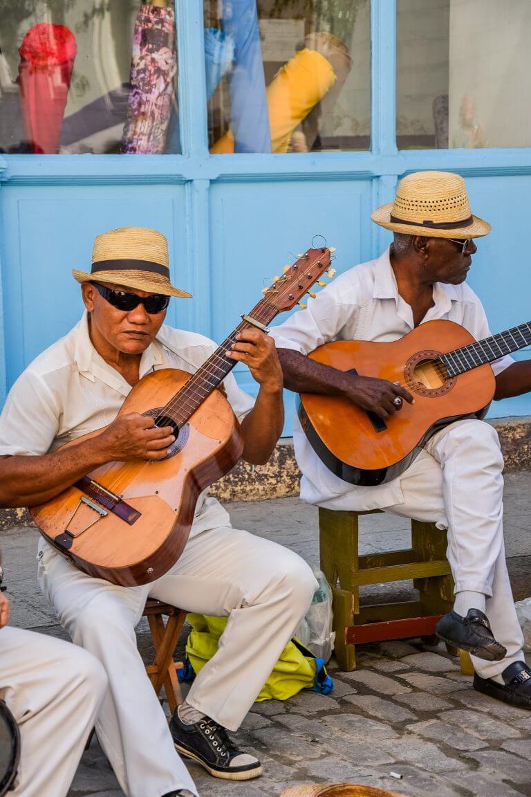 Cuban Musicians playing on the streets of Havana, Cuba