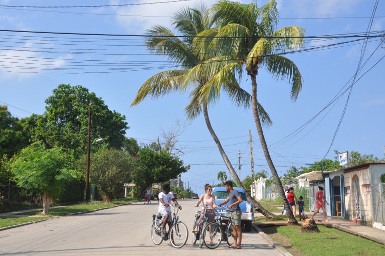 Biking through Cuba
