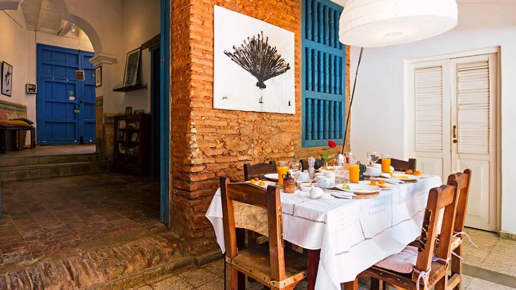 view of a traditional casa and restaurant in cuba