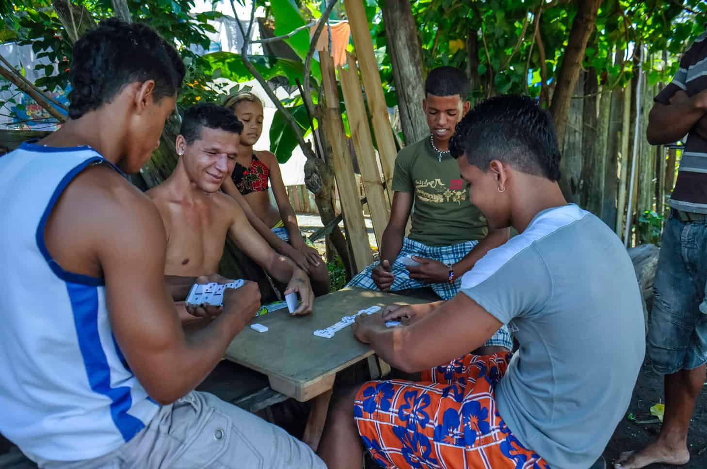 Cubans playing dominoes